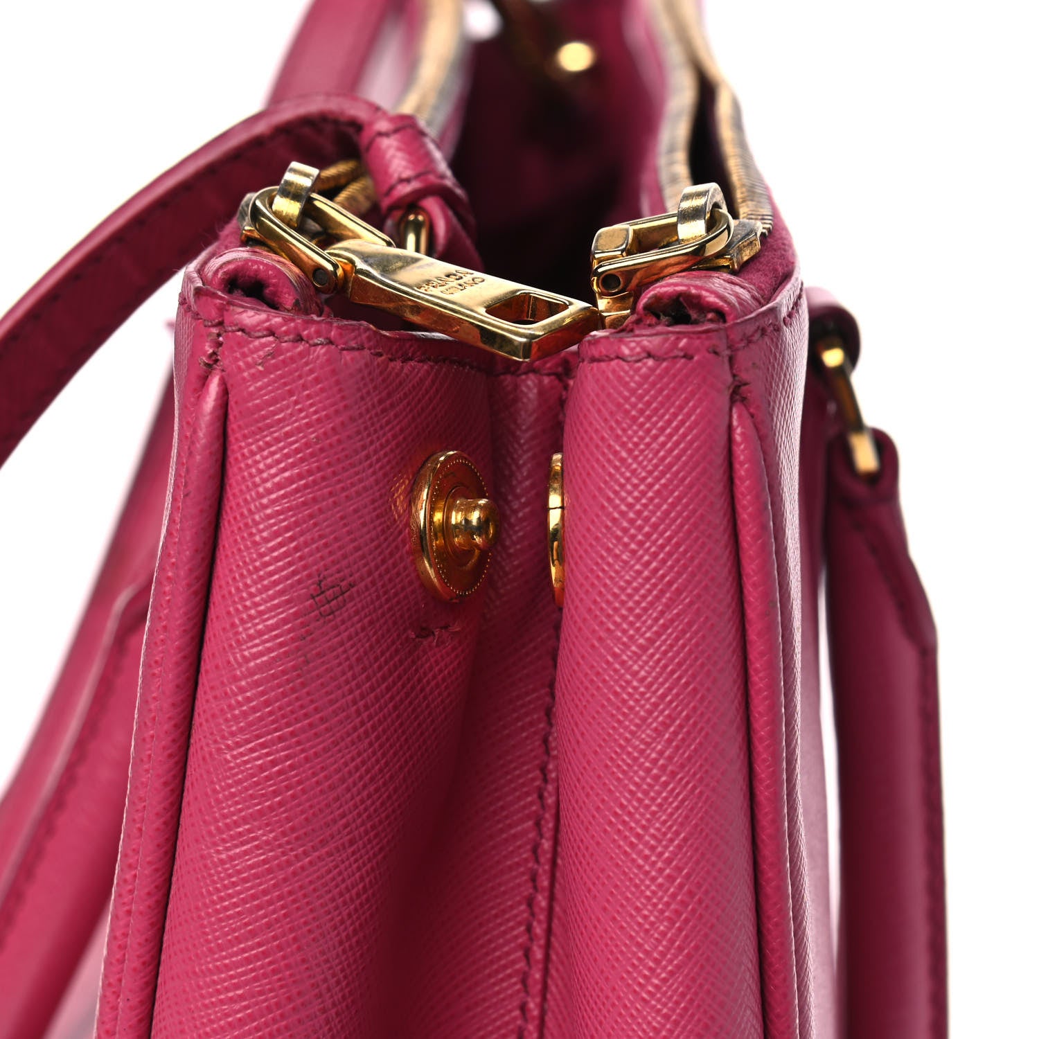 Prada Saffiano Large Galleria Double Zip Tote Peonia 12 of 14