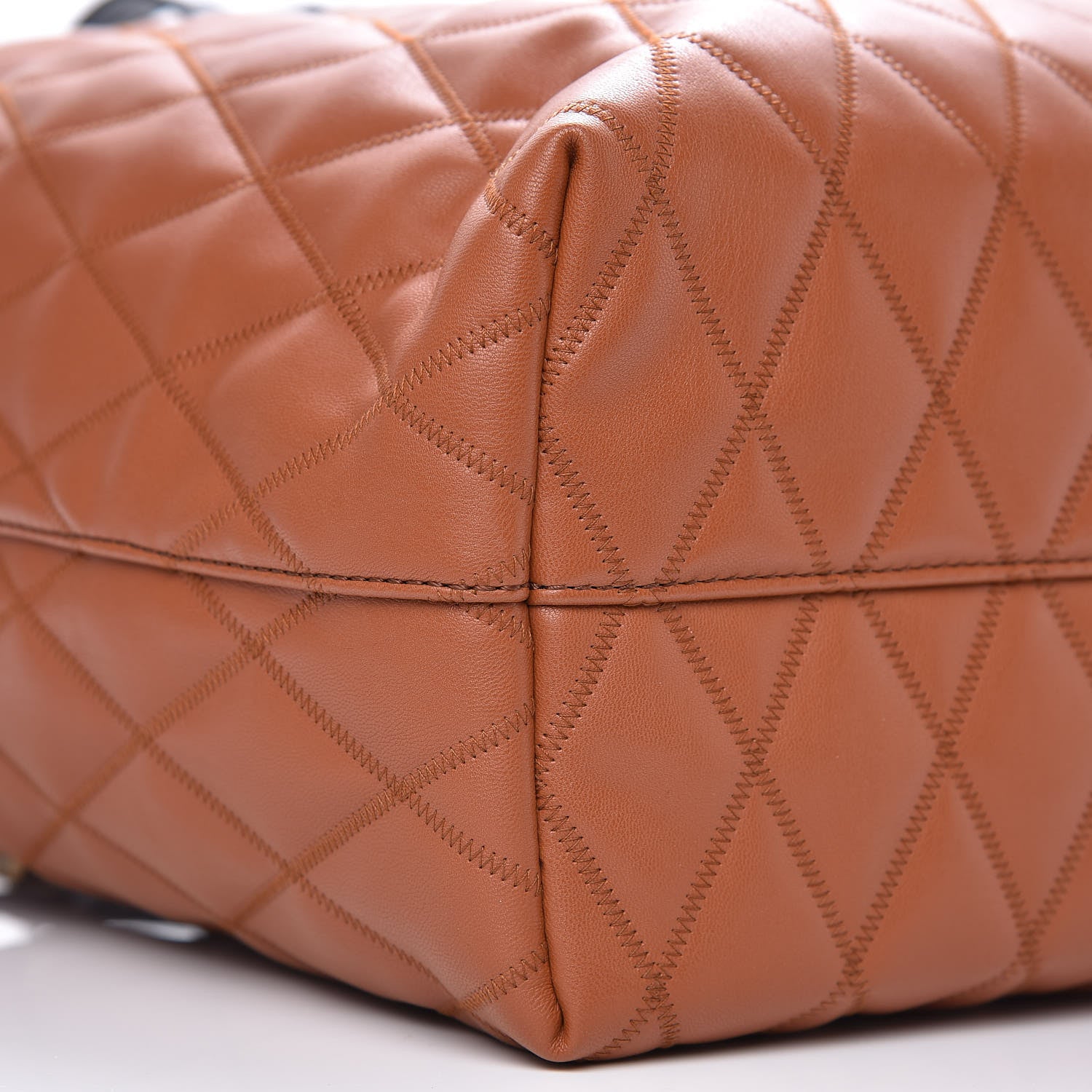 Givenchy Rubber Effect Canvas Quilted Duo Shopper Tote Chestnut 8 of 11