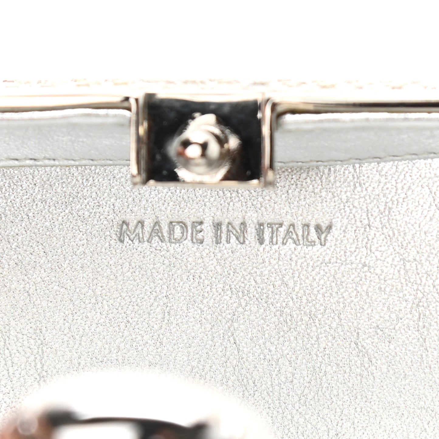 Crystal Minaudiere Clutch Black Silver