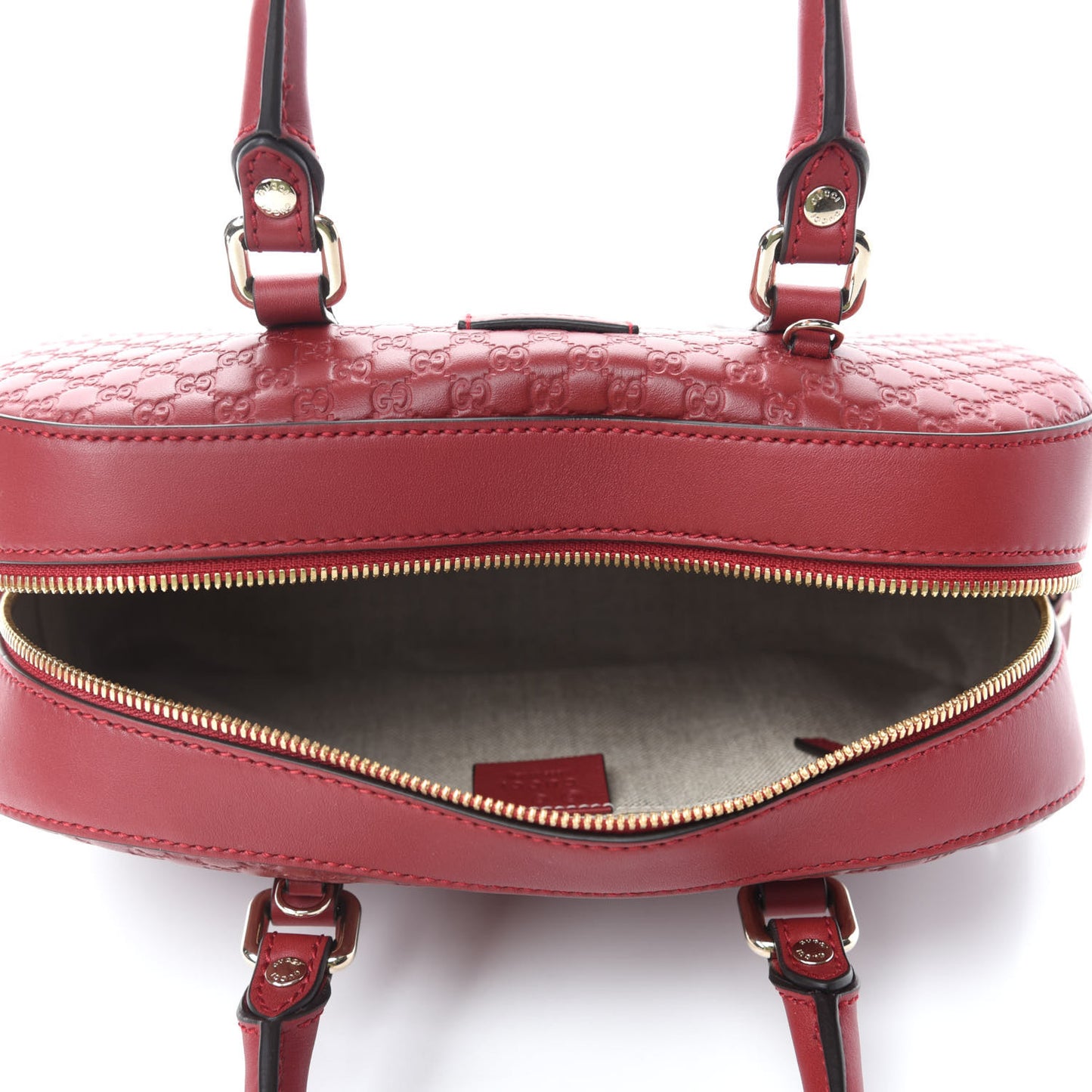 Soft Microguccissima Medium Crossbody Bag Rosso