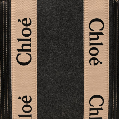 Chloe Felt Large Woody Ribbon Tote Cashmere Grey 8 of 10