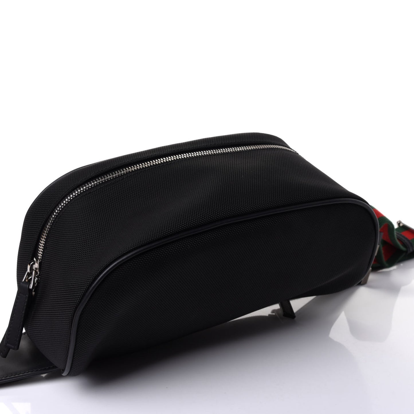 Techno Canvas Web Large Belt Bag Black