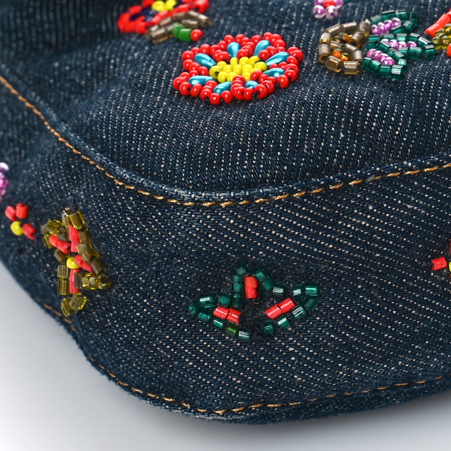 Fendi Denim Ricami Beaded Baguette Blue 1246282 – FASHIONPHILE