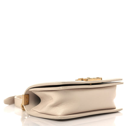 Chanel Caviar Chevron Quilted Small Boy Flap Light Beige 3 of 11