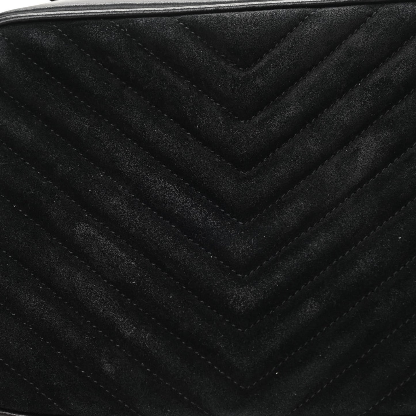 Suede Calfskin Monogram Lou Camera Bag Black