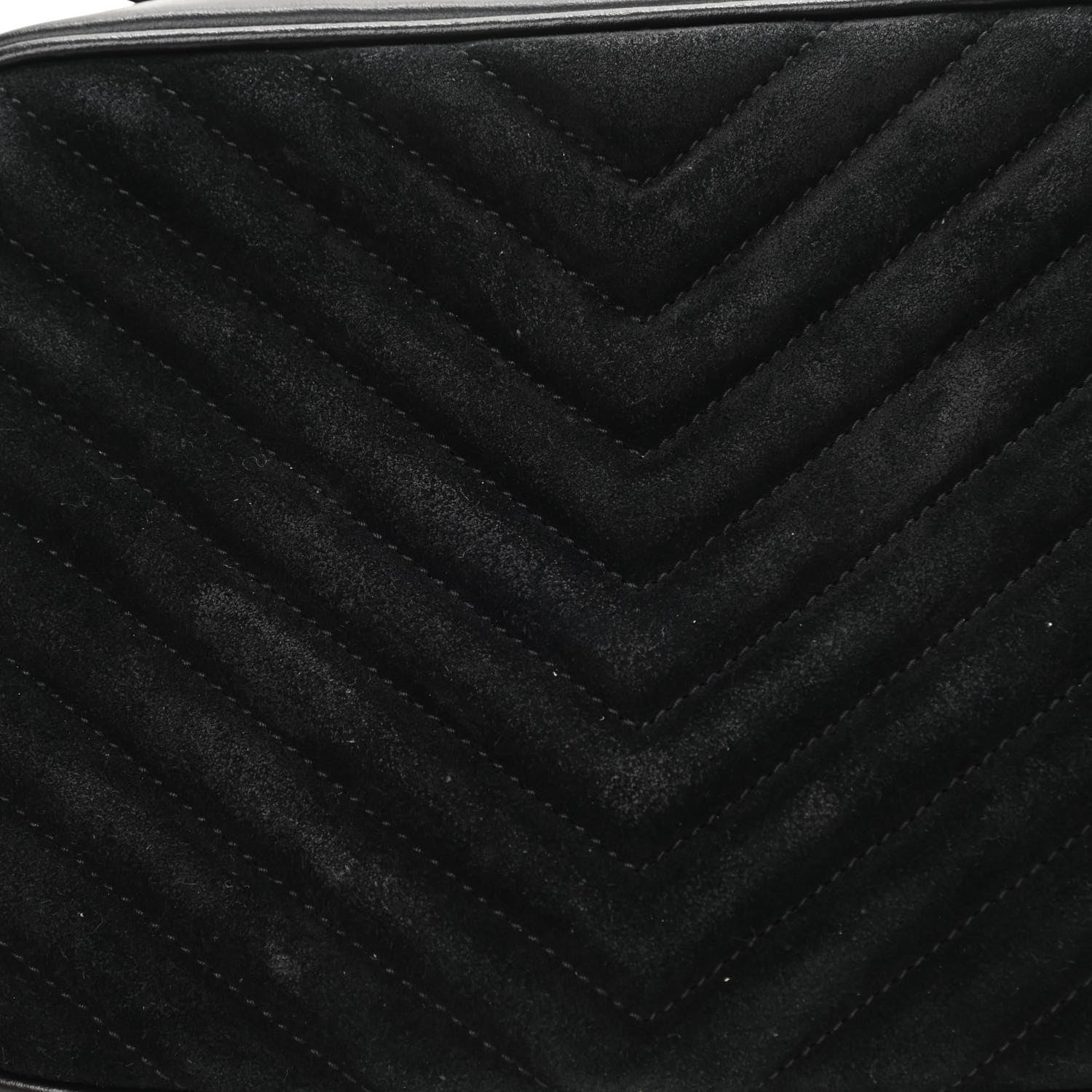 Saint Laurent Suede Calfskin Monogram Lou Camera Bag Black 12 of 14