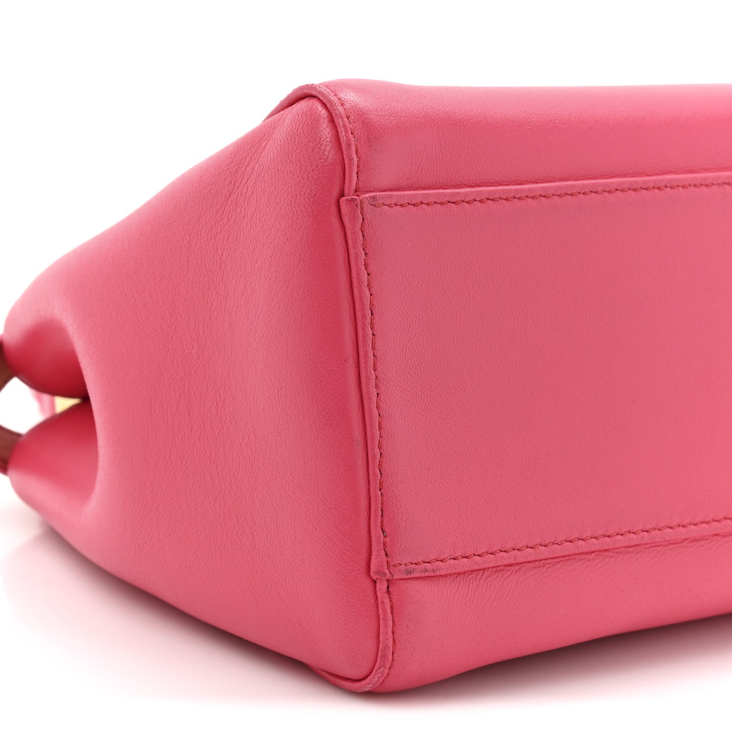 Nappa Stacked Bar Mini Peekaboo Iconic Satchel Lampone