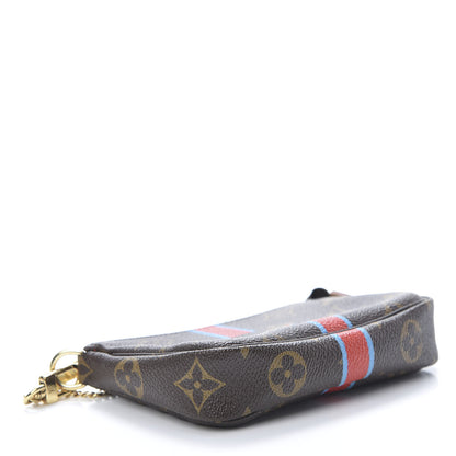 Louis Vuitton Monogram My LV Heritage Mini Pochette Accessories Blue Claire Rouge 5 of 9