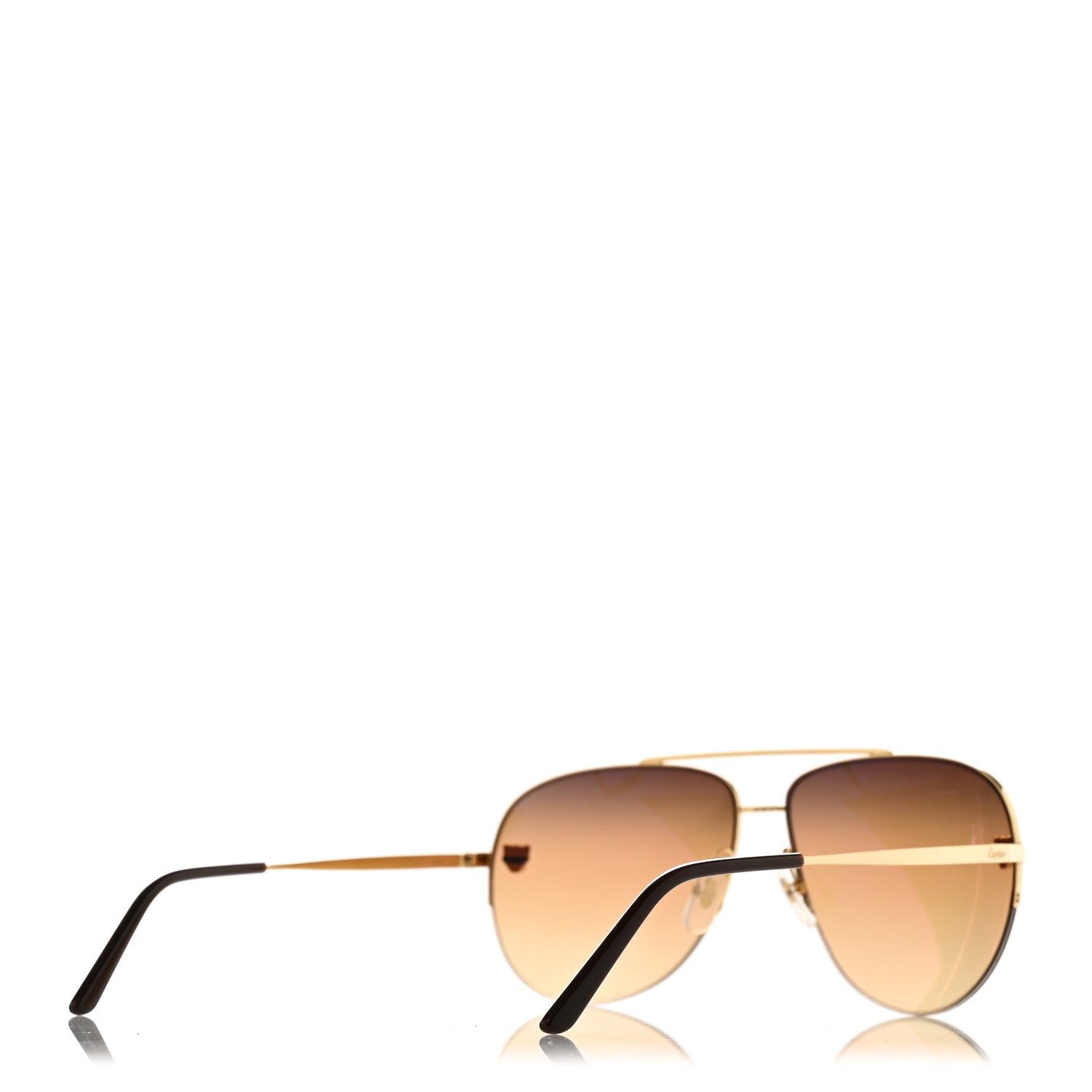 Cartier Panthere De Cartier Aviator 140 Sunglasses Gold 4 of 8