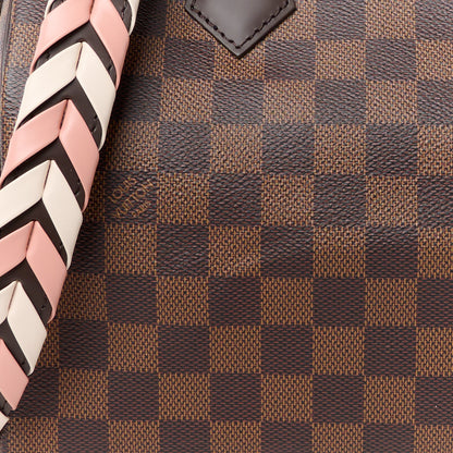 Louis Vuitton Damier Ebene Braided Speedy Bandouliere 25 Pink 9 of 12
