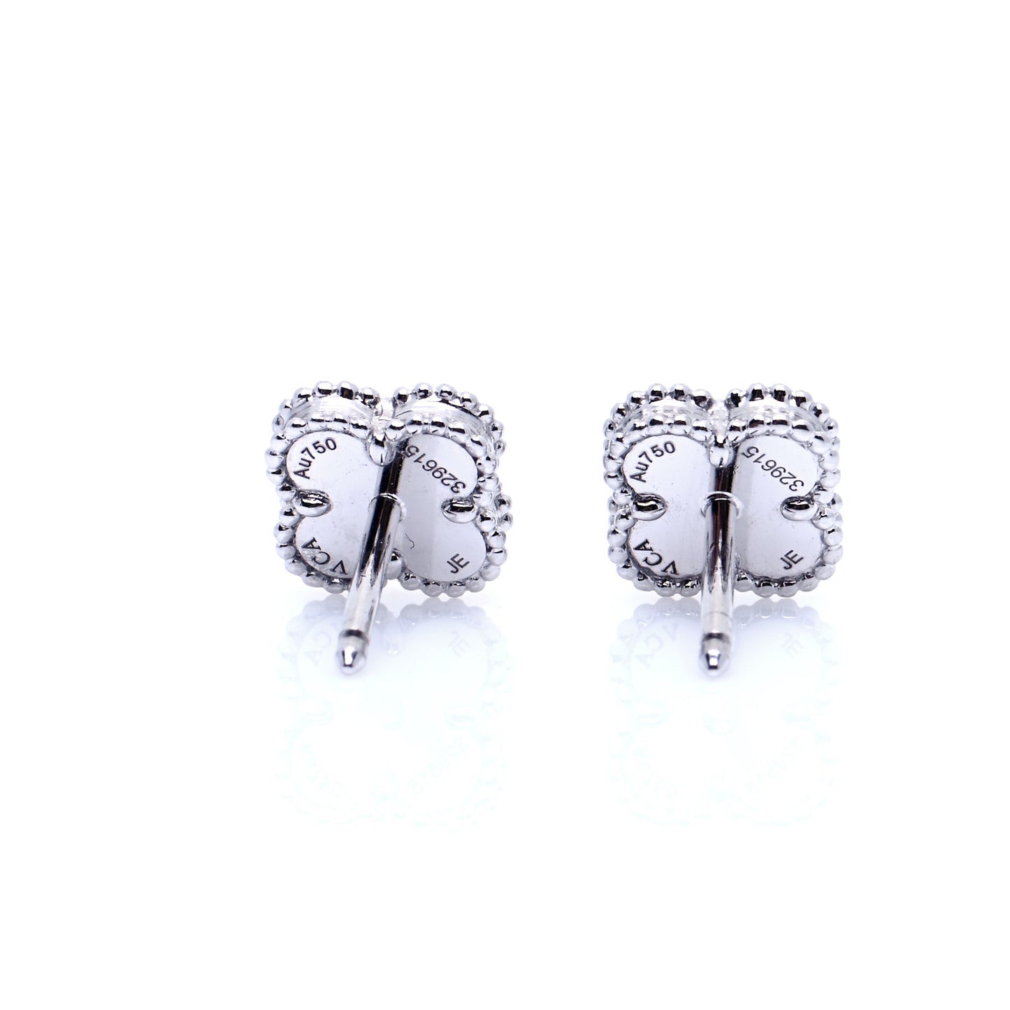 18K White Gold Turquoise Sweet Alhambra Earrings