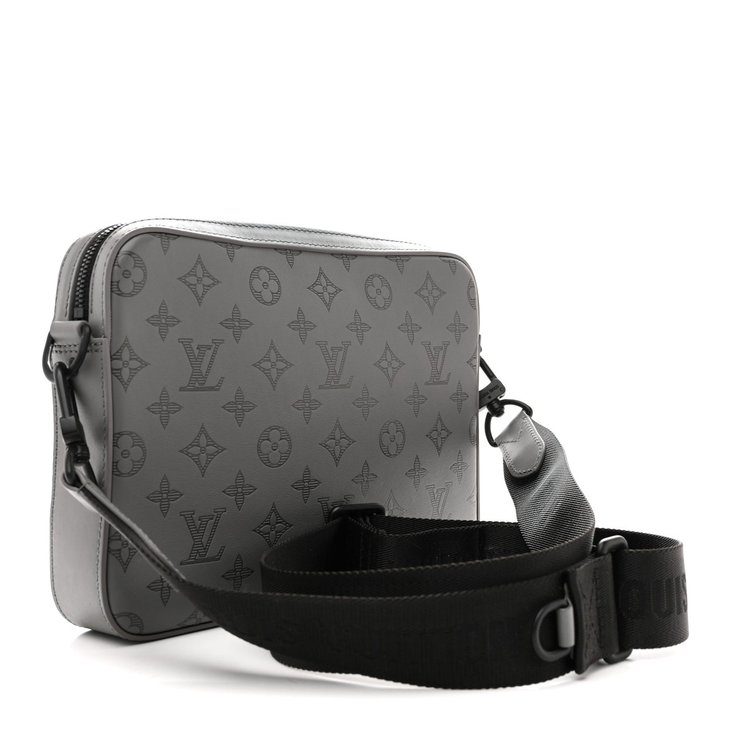 Calfskin Monogram Shadow Trio Messenger Anthracite Gray