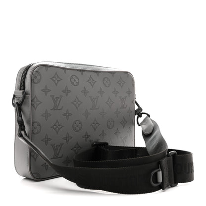 Louis Vuitton Calfskin Monogram Shadow Trio Messenger Anthracite Gray 4 of 15