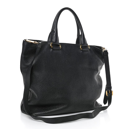 Prada Vitello Daino Tote Black 2 of 4