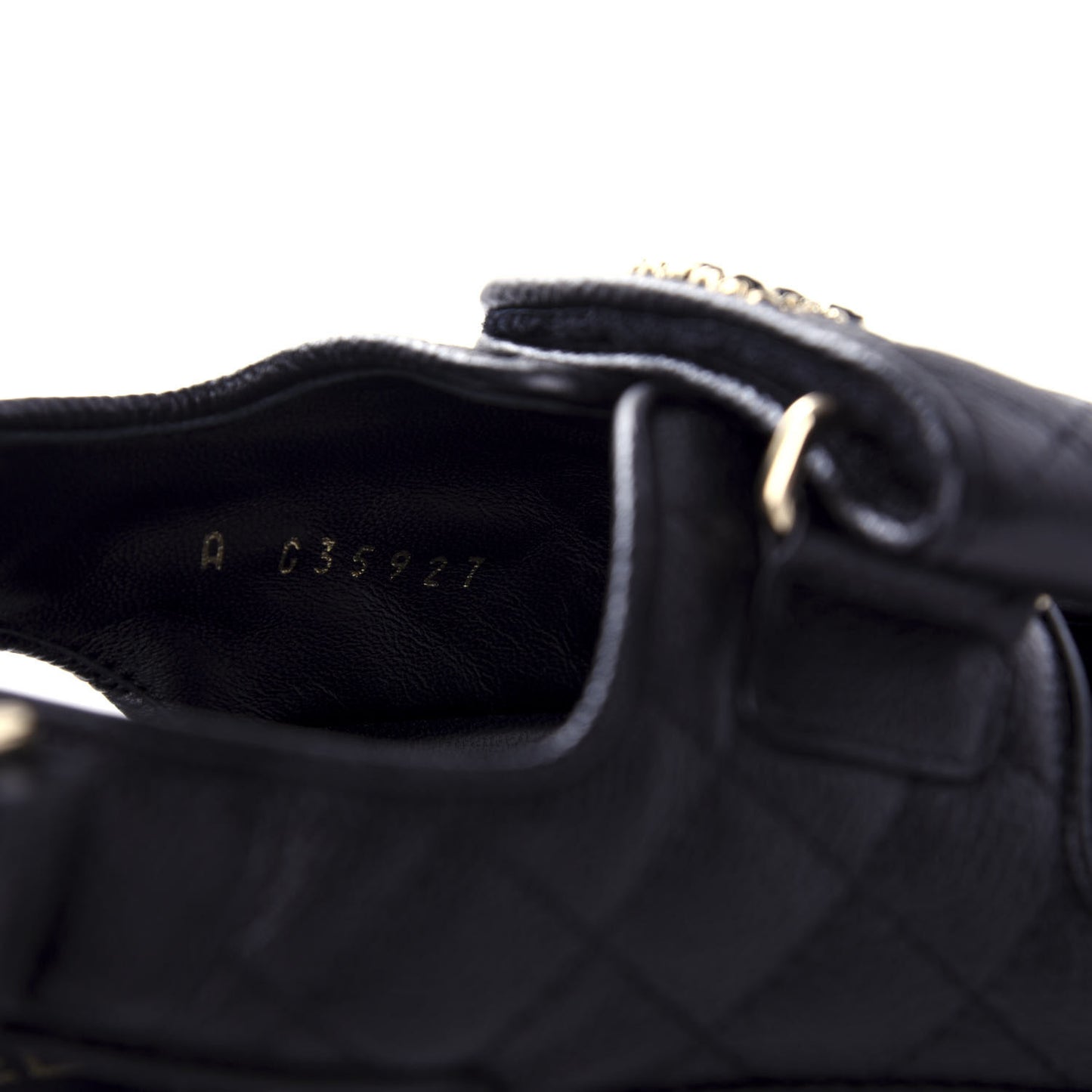 Grained Calfskin Velcro Dad Sandals 40 Black