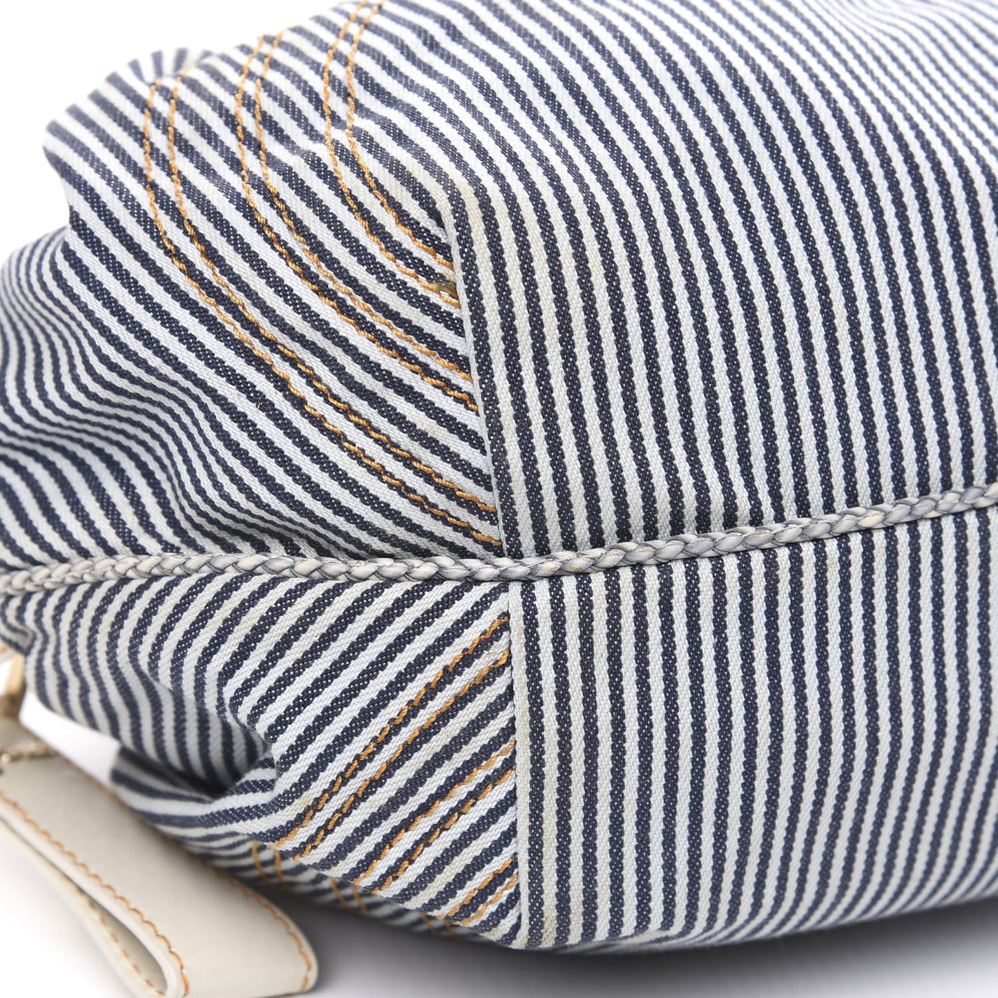 Denim Striped Spy Bowler Blue
