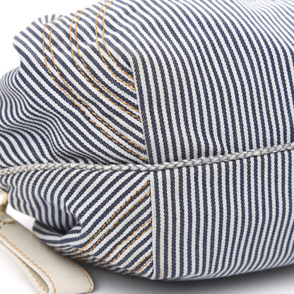 Fendi Denim Striped Spy Bowler Blue 7 of 12