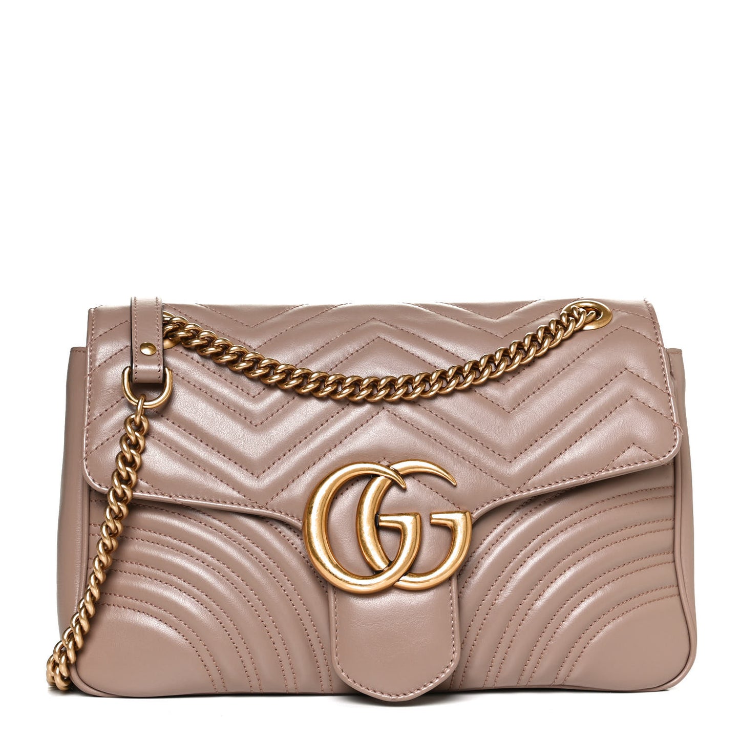 Calfskin Matelasse Medium GG Marmont Shoulder Bag Porcelain Rose