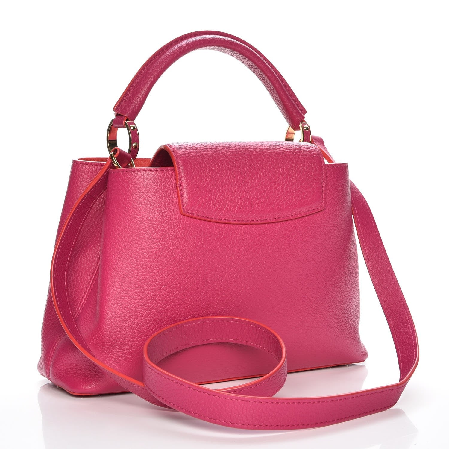 Louis Vuitton Taurillon Capucines BB Hibiscus Flamingo 3 of 7