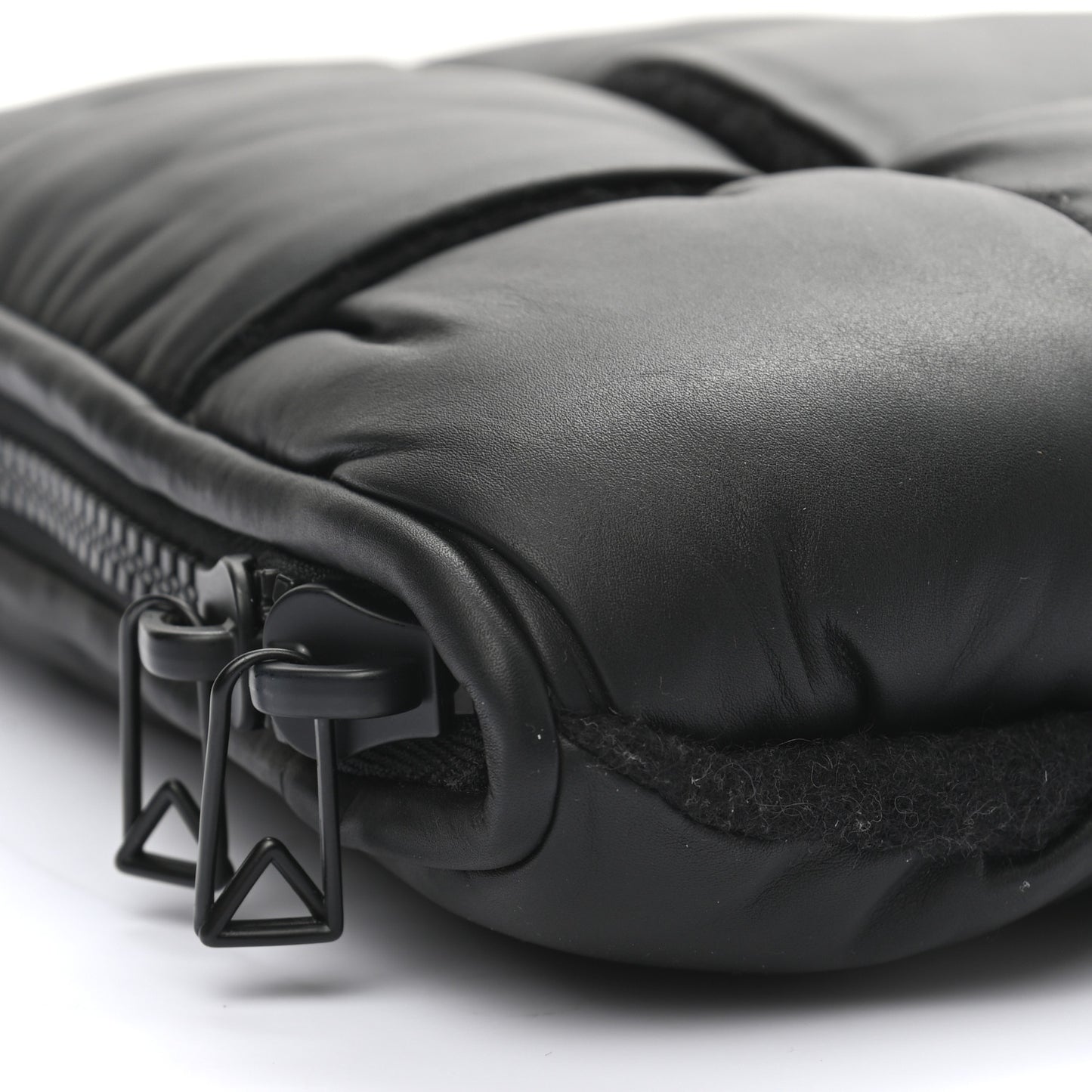 Calfskin Maxi Intrecciato Puffy Laptop Pouch Black