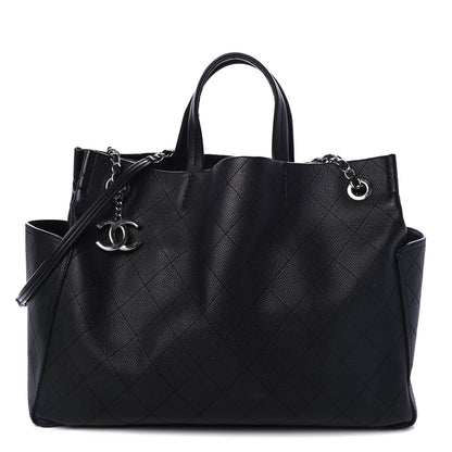 Chanel Grained Calfskin CC Pocket Tote Black 1 of 4