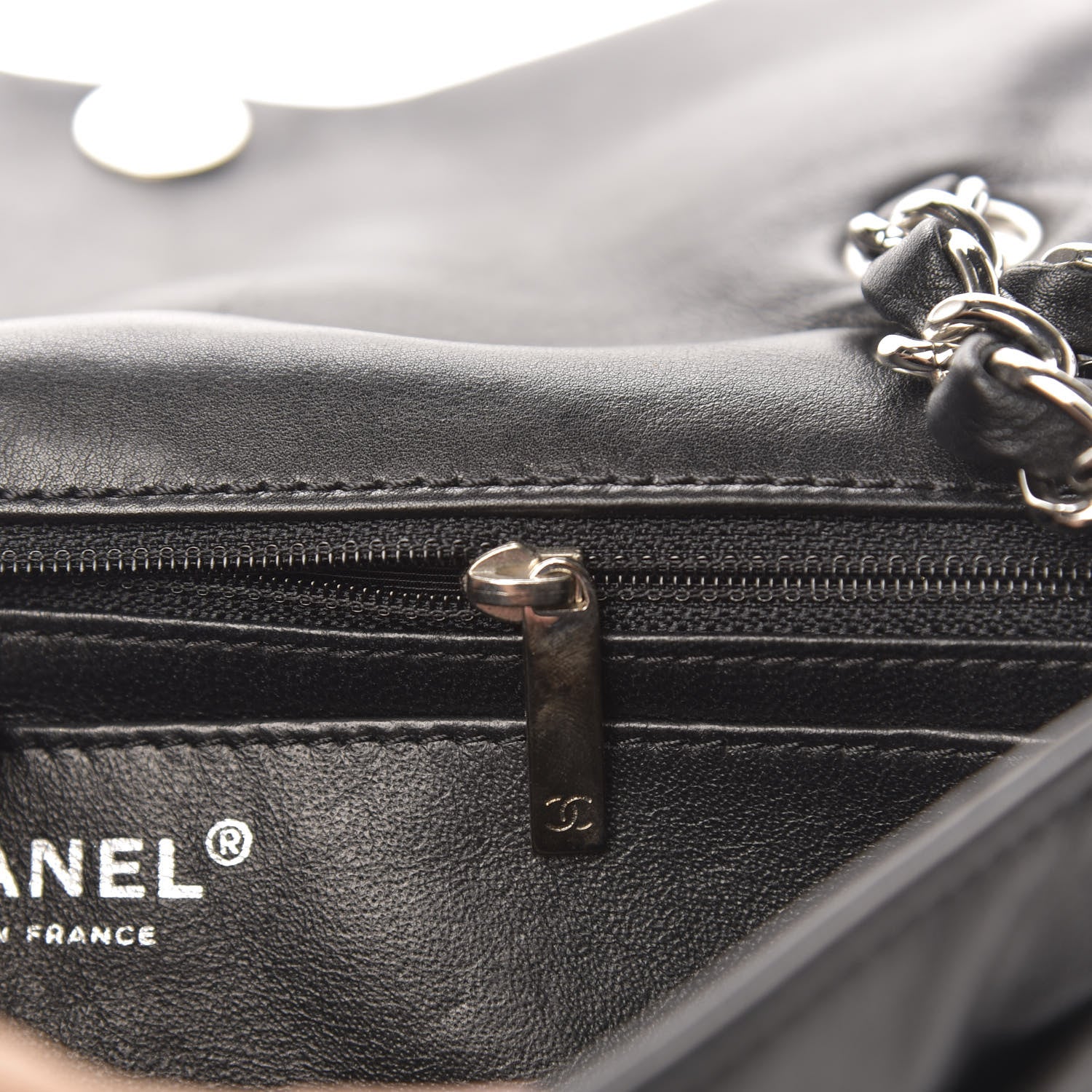 Chanel Calfskin Diagonal Ligne Medium Flap Black 8 of 12