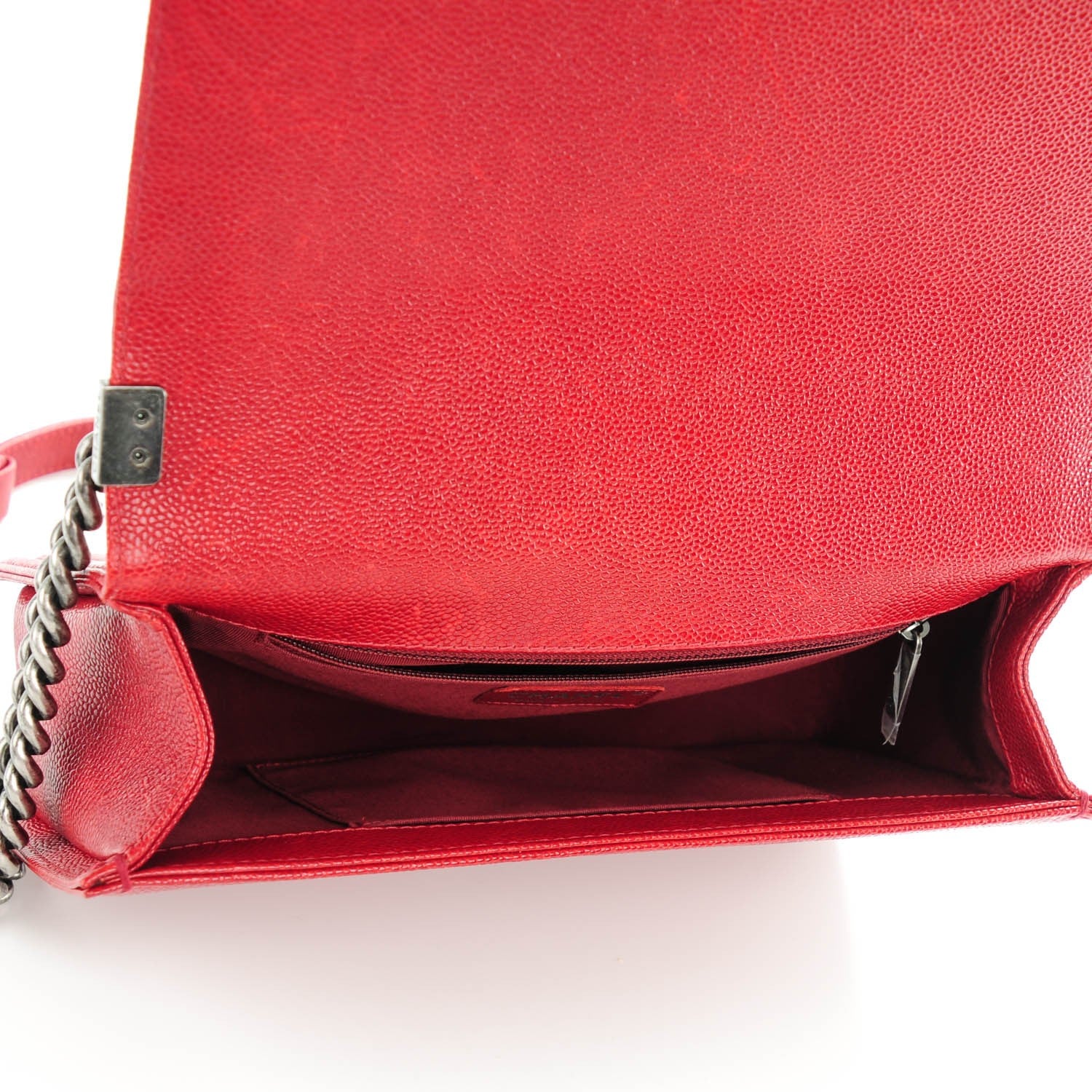 Chanel Caviar Quilted New Medium Boy Flap Dark Red 6 of 8