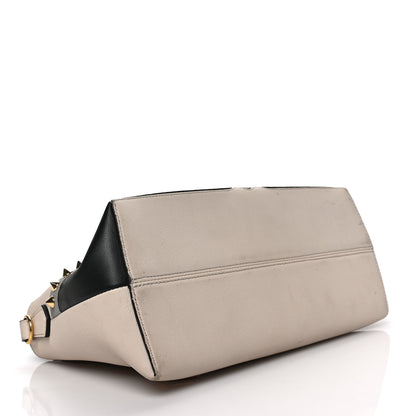 Fendi Vitello Dolce Monster Eyes Inlay Studded Medium By The Way Boston Bag Camelia Black Multicolor 4 of 8