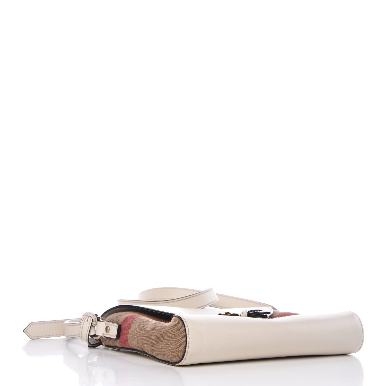 Burberry Canvas House Check Small Henham Crossbody White 4 of 10
