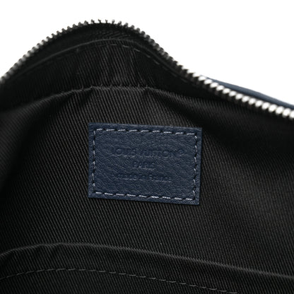 Louis Vuitton Calfskin Monogram Shadow Trio Messenger Navy 6 of 9