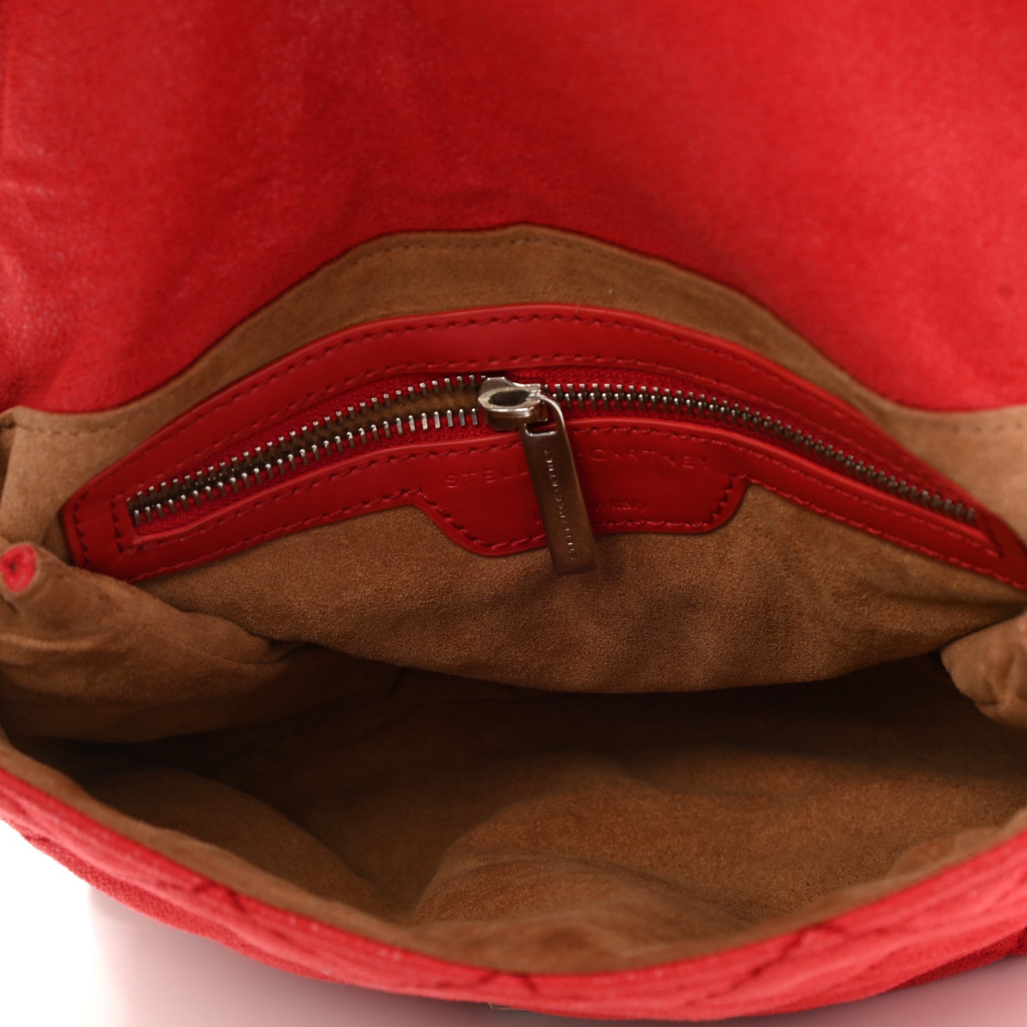 Stella McCartney Shaggy Deer Quilted Small Beckett Chain Shoulder Bag Red 4 of 9