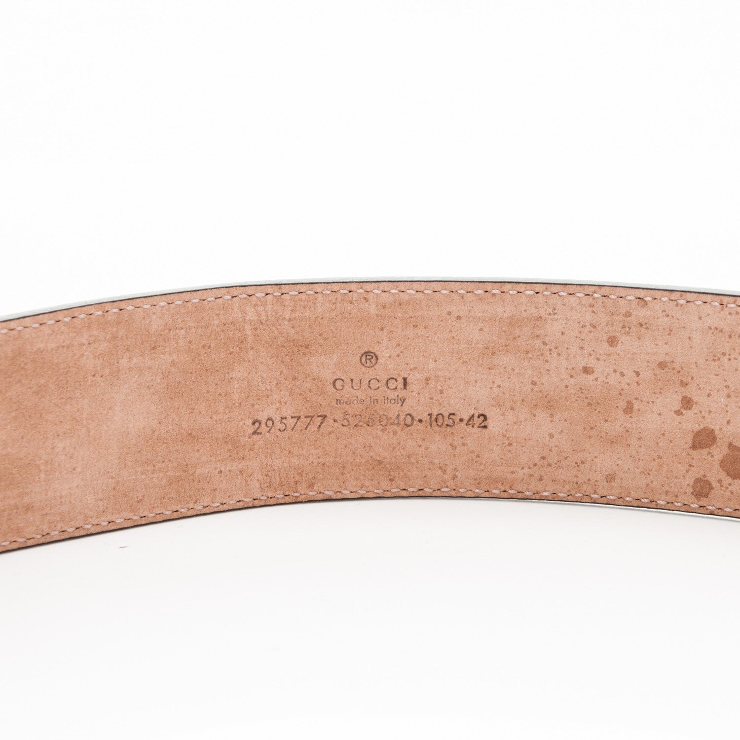 Gucci GG Supreme Monogram Interlocking G Belt 105 42 Black Grey 5 of 8