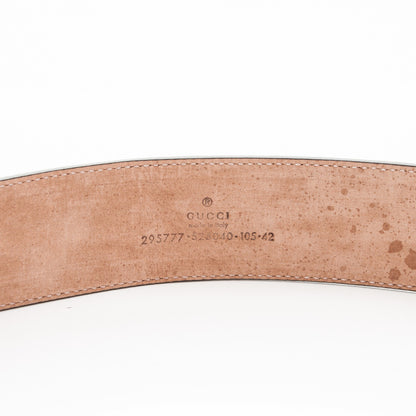 Gucci GG Supreme Monogram Interlocking G Belt 105 42 Black Grey 5 of 8