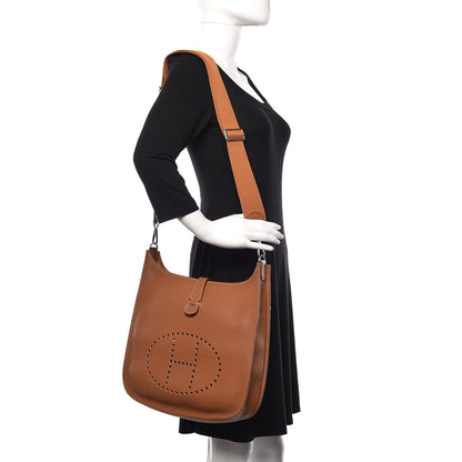 Hermes Taurillon Clemence Evelyne III GM Gold 2 of 13