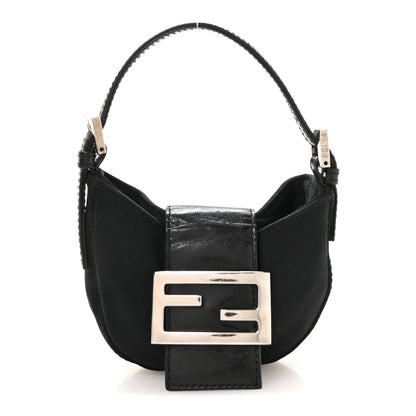 Fendi Neoprene Mini Half Moon Baguette  Black 1 of 10