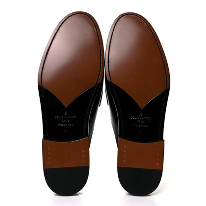 Louis Vuitton Calfskin Major Open Back Loafer 8 Black 5 of 8