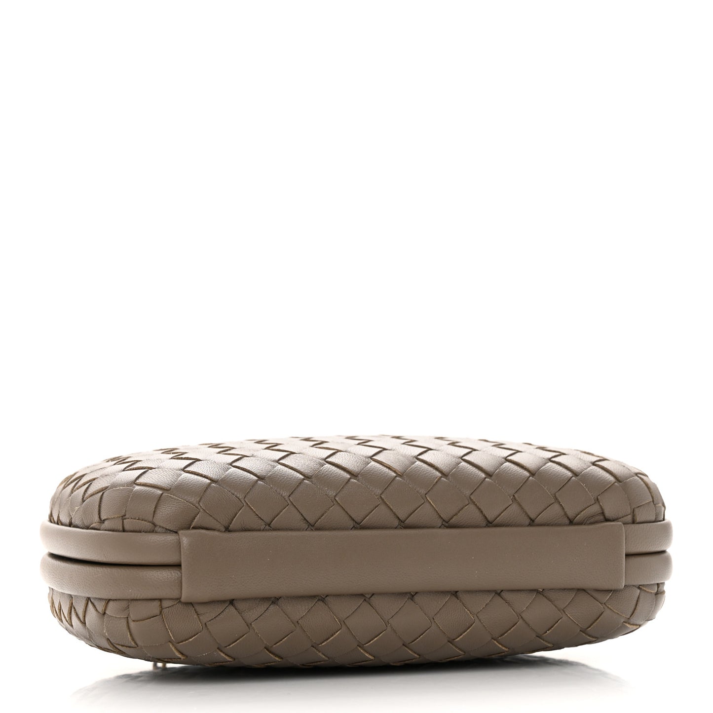 Nappa Intrecciato Chain Knot Clutch Steel