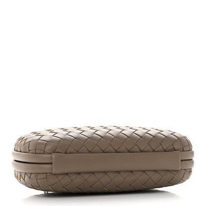Bottega Veneta Nappa Intrecciato Chain Knot Clutch Steel 4 of 13