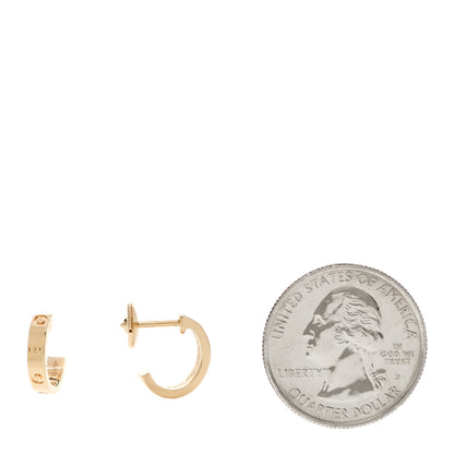 Cartier 18K Yellow Gold Small LOVE Hoop Earrings 2 of 6