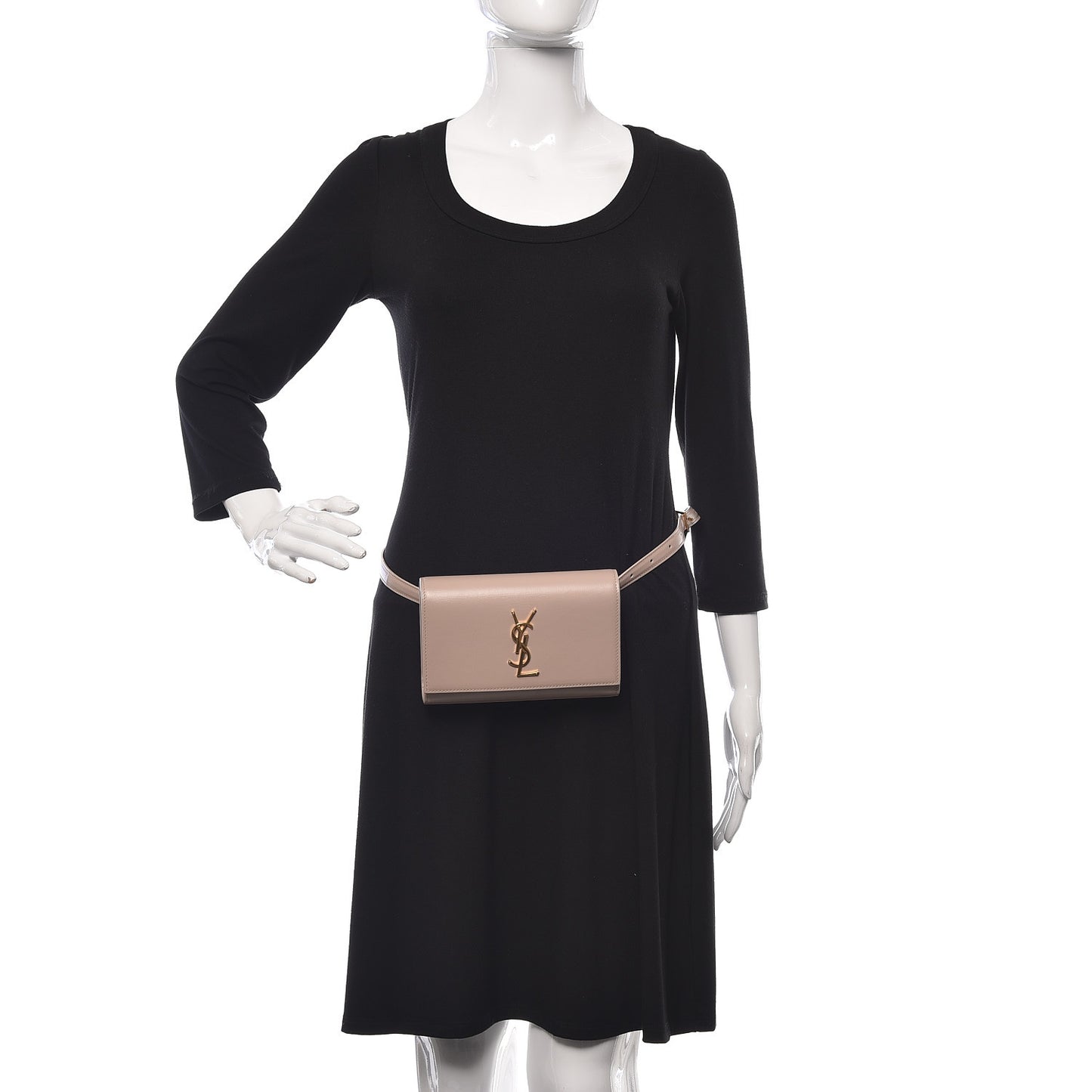 Smooth Calfskin Monogram Kate Belt Bag Natural