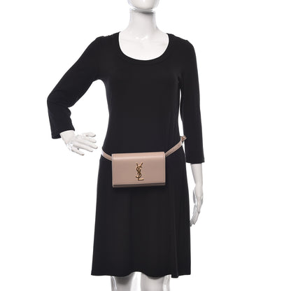 Saint Laurent Smooth Calfskin Monogram Kate Belt Bag Natural 2 of 9