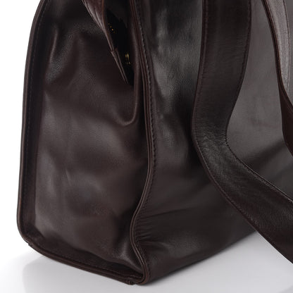 Chanel Lambskin CC Tote Brown 14 of 17