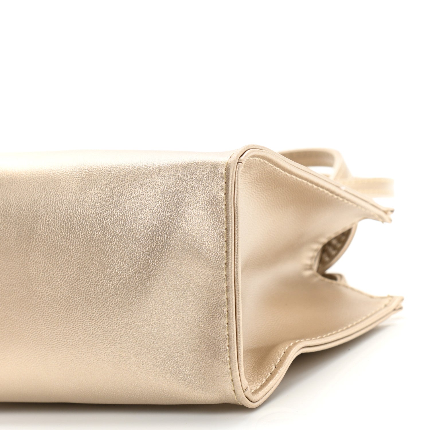 Telfar Metallic Vegan Leather Small Shopping Bag Gold 11 of 11