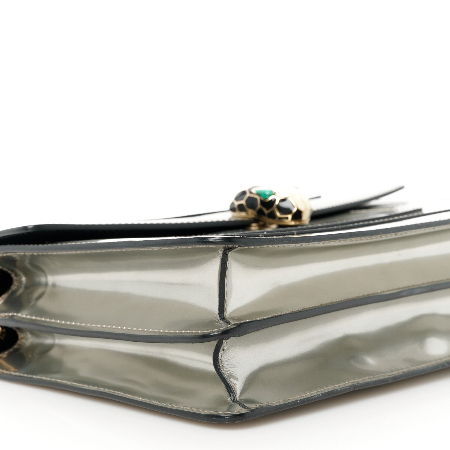 Bulgari Metallic Calfskin Serpenti Forever Crossbody Bag Silver 13 of 14