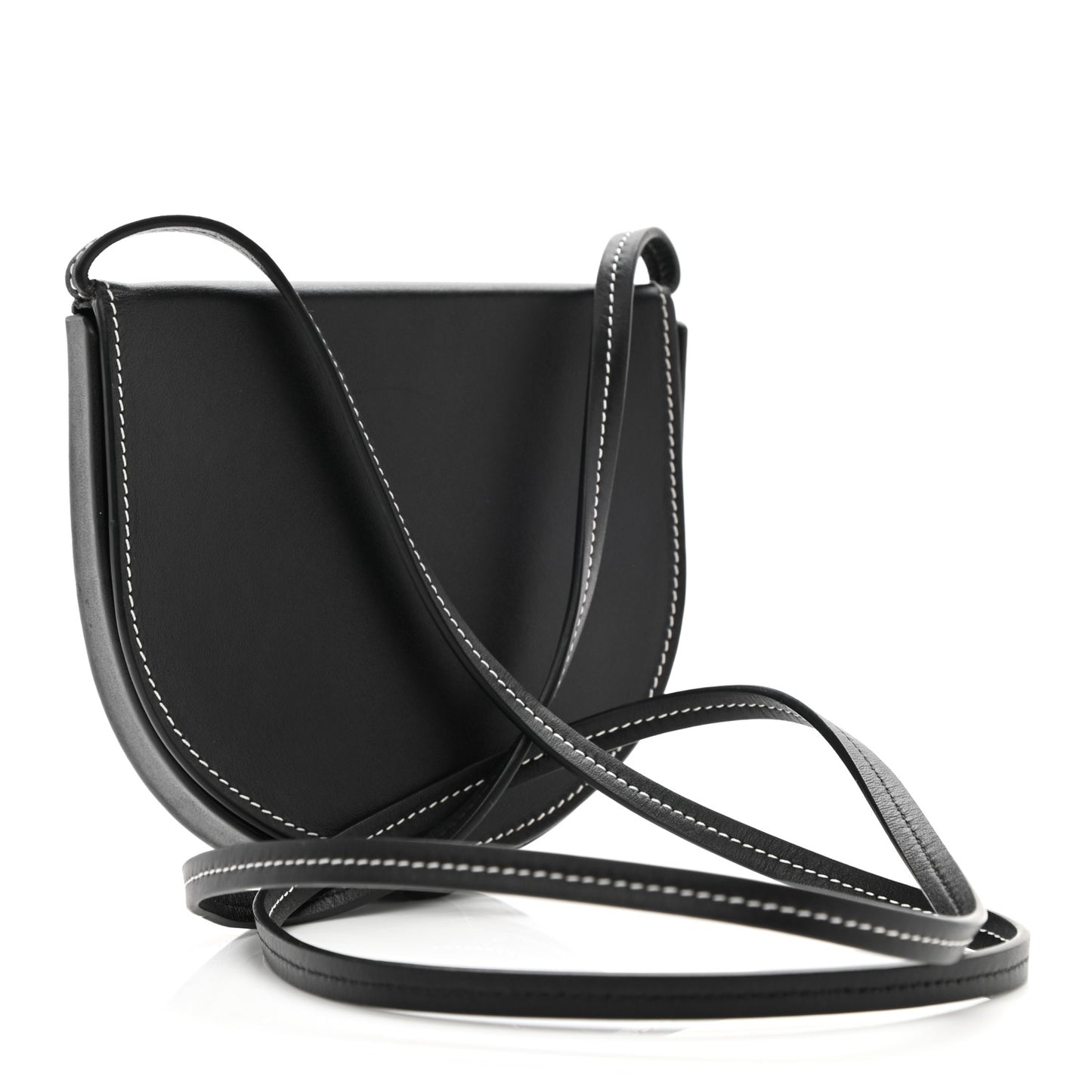 Soft Calfskin Mini Heel Pouch Black