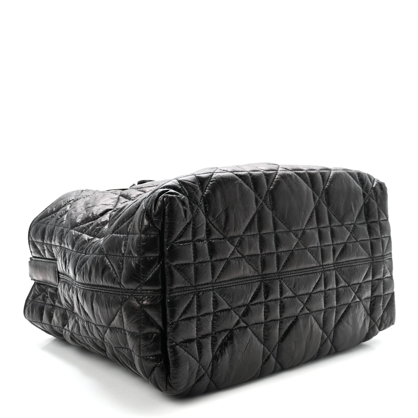 Crinkled Calfskin Macrocannage Medium Toujours Black