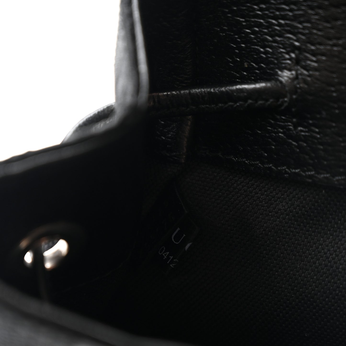 Monogram Jumbo GG Textured Dollar Calfskin Web Double Buckle Backpack Black