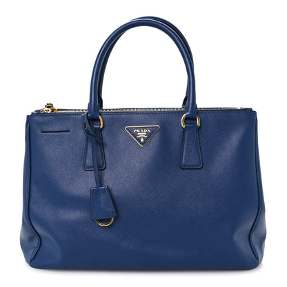 Prada Saffiano Lux Medium Galleria Double Zip Tote Blue 1 of 11