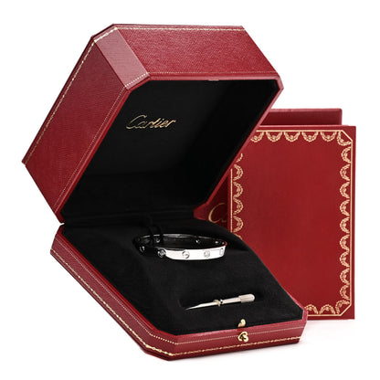 Cartier 18K White Gold 6 Diamond LOVE Bracelet 16 5 of 5