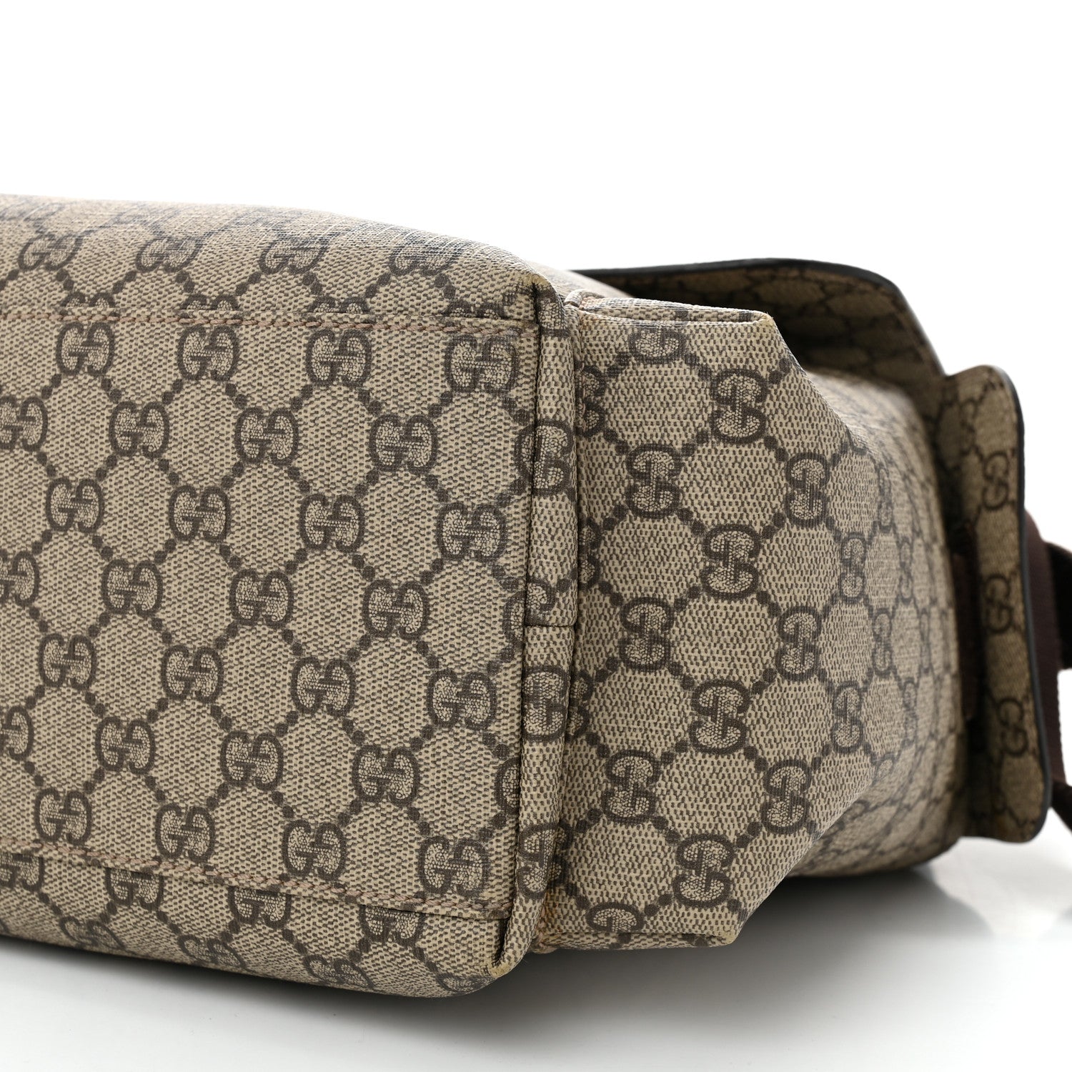Gucci GG Plus Monogram Messenger Diaper Bag Dark Brown 11 of 12